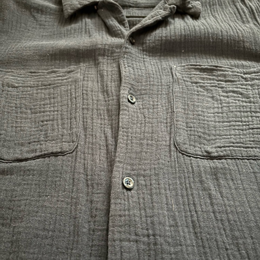 TWO Express Crinkle Textured Cotton Short Sleeve Shirts! Good used condition. - Picture 7 of 14